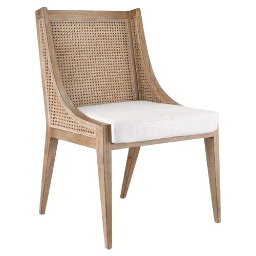 brown mahogany and cane dining chair