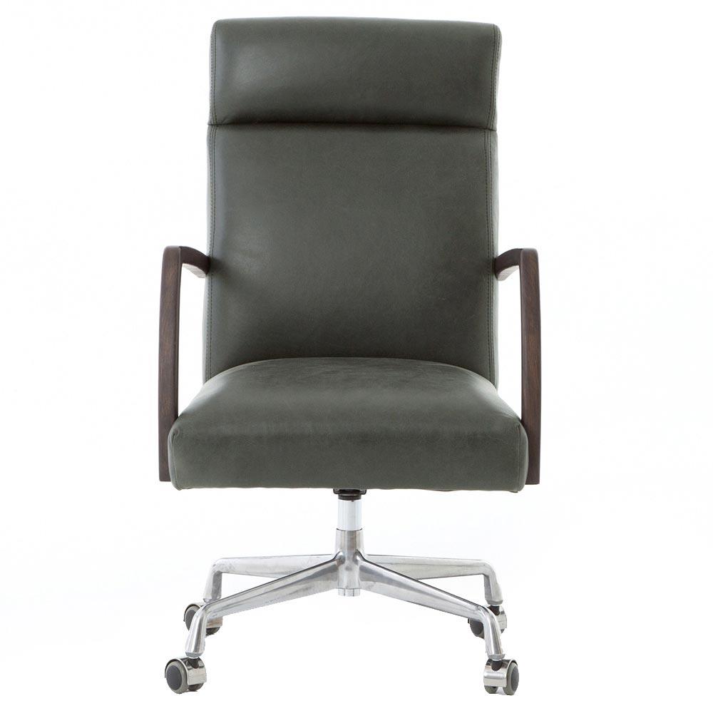 black leather office chair