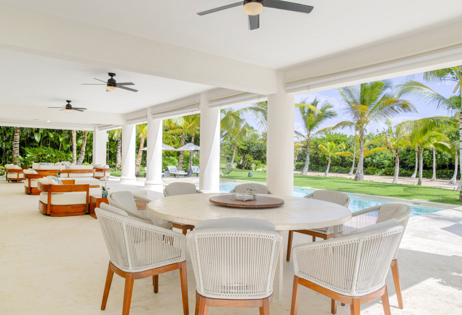 outdoor dining area