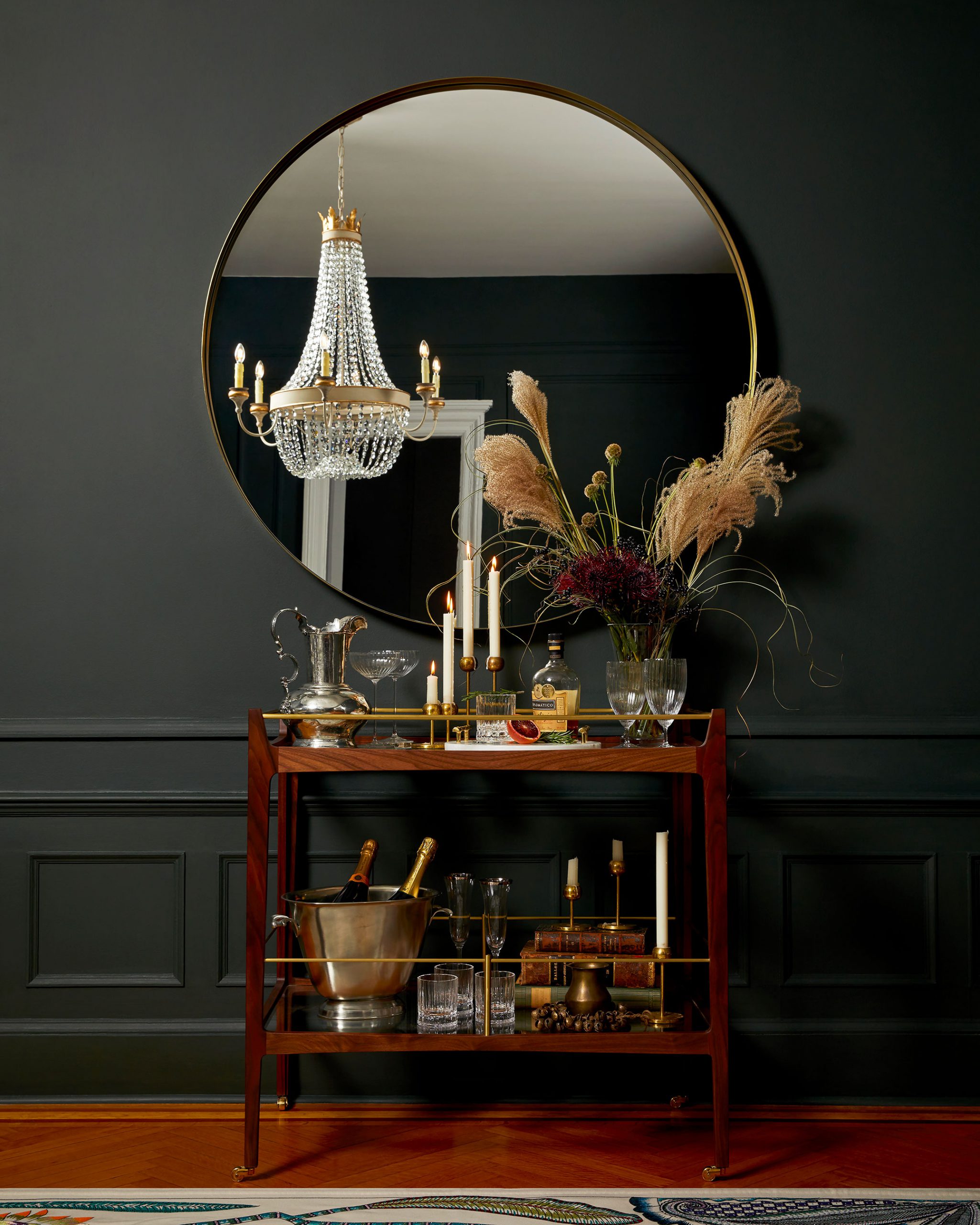 spooky bar cart