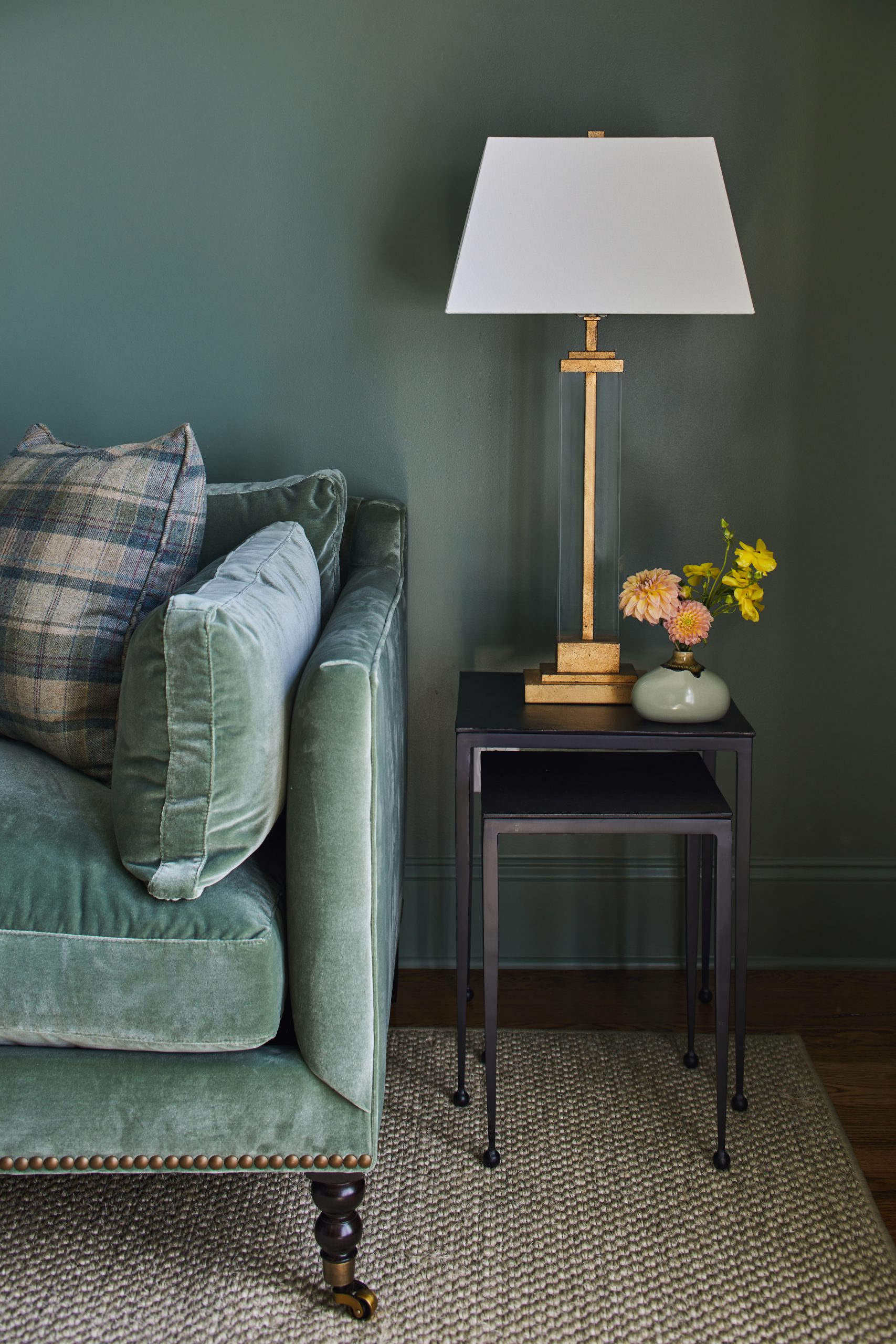 velvet sofa