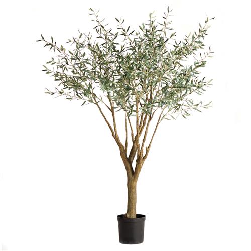 faux olive tree in pot