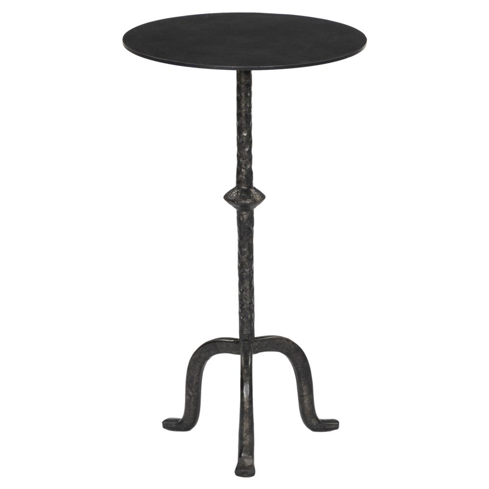 black cast iron drink side table