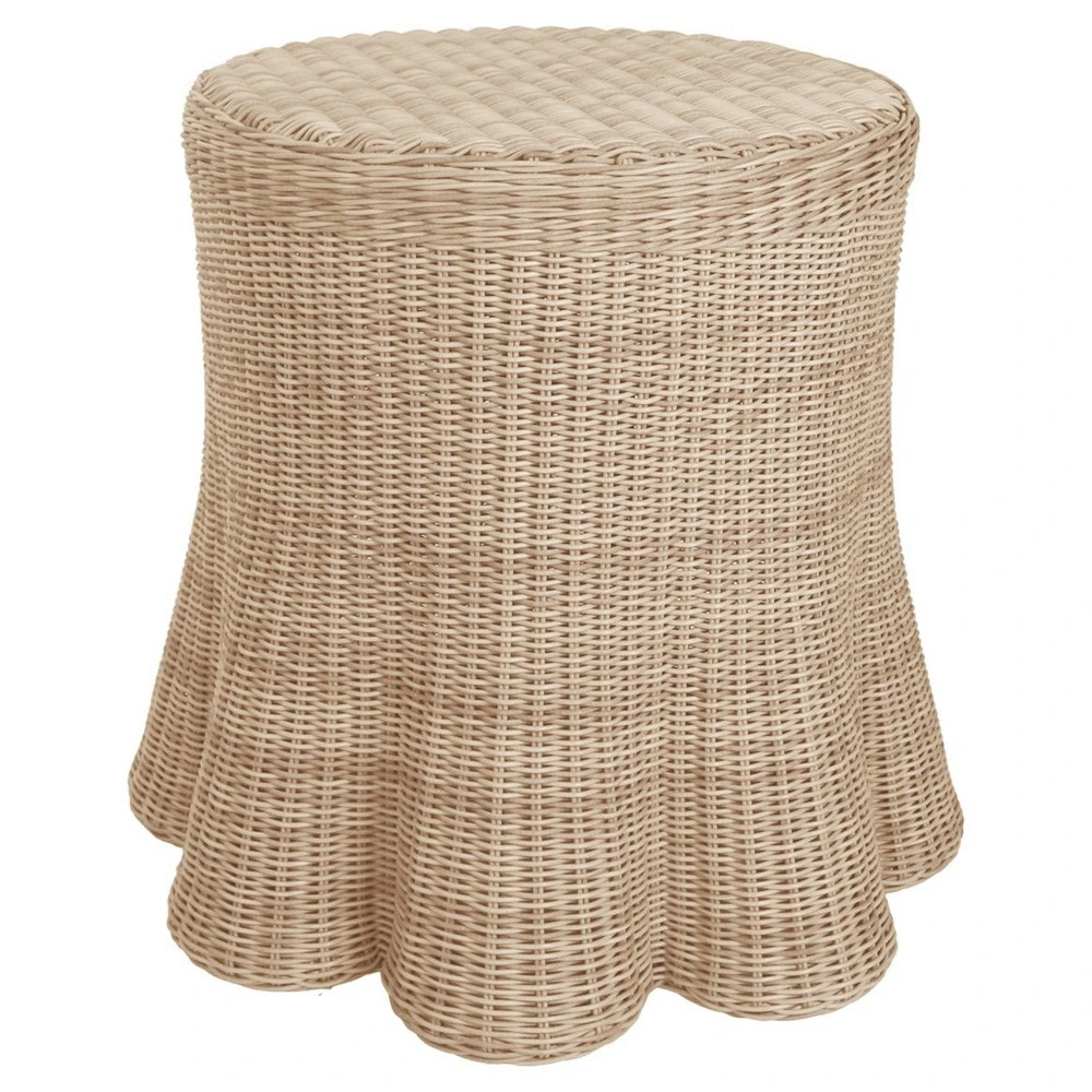Bella round wicker outdoor side table