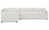 Weybridge Heathered Ivory Performance Corner Sectional - Right End - 123"