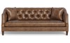 Willa Milk Chocolate Classic Leather Sofa - 86"