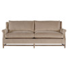 Lowen Updated Traditional Beige Velvet Sofa - 88"