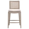 Laken Coastal Beach Cream Performance Grey Oak Counter Stool